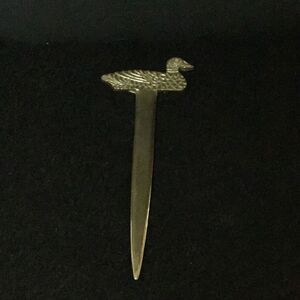 Solid brass duck letter opener from India